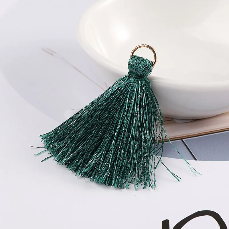 7 Dark Green 10 шт./лот 4 см мини шелковистые кисточки красочные маленькие кисточки для ювелирных изделий diy boho браслет ожерелье поставки бахрома для curtai - Color: 7 Dark Green