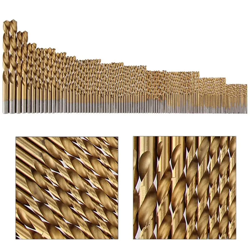 105 шт набор сверл для нержавеющей стали Металл HSS-Co Кобальт бит Титан