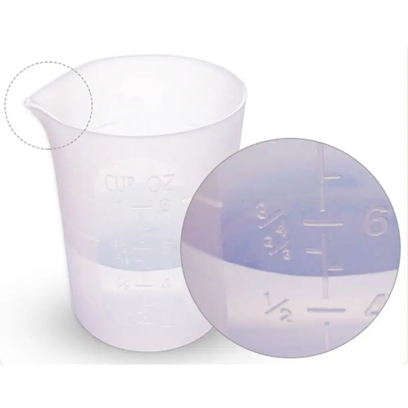 

2Pcs 100ML 250ML Flexible Silicone Measuring Cup Cook Bakers Resin Jewelry Tools