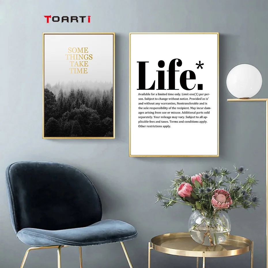 Animals&Landscape Wall Art Life Quotes Black&White Photo Modern Realistic Painting Vintage Posters&Prints Living Room Home Decor (5)