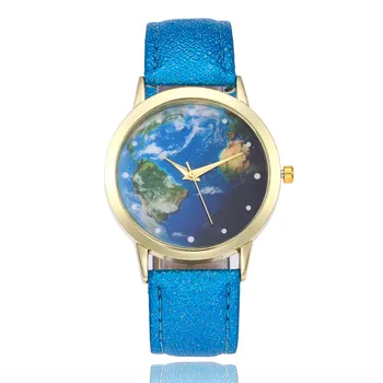 

LASPERAL Fashion Watch For Women World Map Dial PU Leather Band Quartz Clock Reloj Mujer Wrist Watch Bracelet Drop Shipping