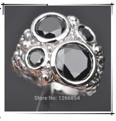 Высокое качество Зеленый камень кубический цирконий для женщин серебряные ювелирные изделия кольцо Размер 6 7 8 9 S0117