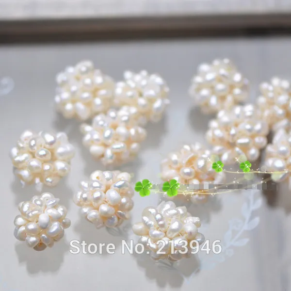 

16MM 10Pcs Natural Freshwater Pearl Beads Handmade Balls Jewelry Beads Charms Pendants