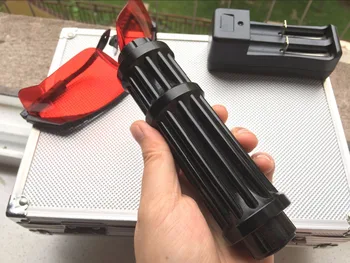 

High power Hunting 450nm 500000m Lazer flashlight Focusable blue laser pointer burning paper cannon light burn cigars