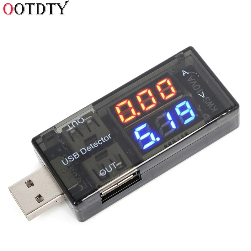 USB Current Voltage Tester USB Voltmeter Ammeter Detector Double Row Shows New
