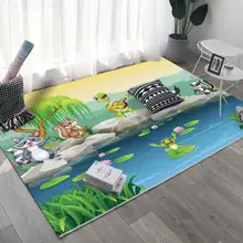 Креативный ковер с 3D-принтом, мультяшный анимационный ковер, коврик для двери, напольный, для кухни, ванной комнаты, водонепроницаемый нескользящий коврик, украшение дома