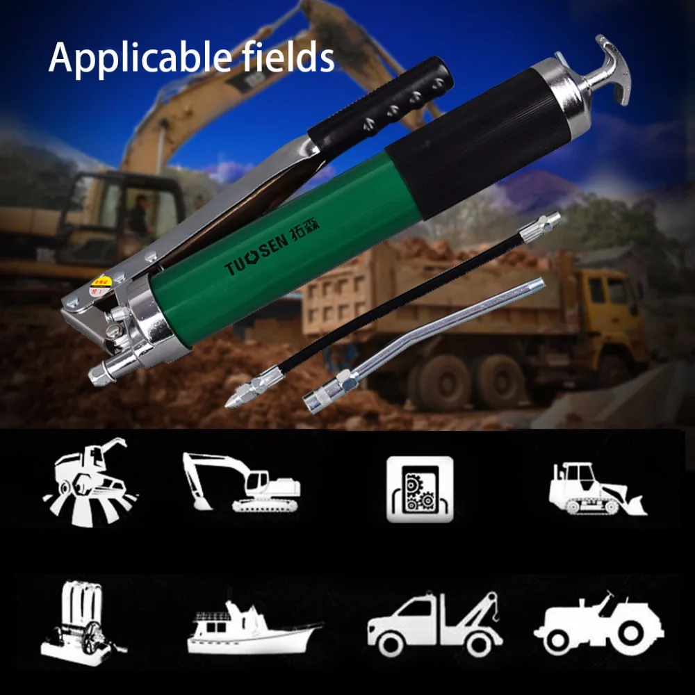 1Set Universal Pistol Grip Grease Gun 10000 PSI Anodized Tool For Car