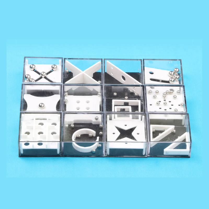 

Mini Puzzle Brain Teaser Magic Game Box Anti-pressure Toys Mini Reduce Pressure12PCS Sets Plastic Materials for Family