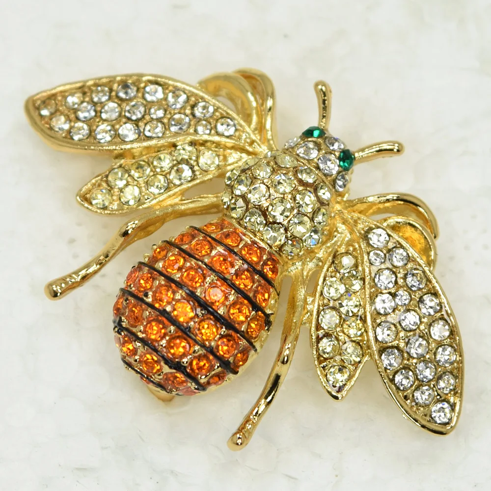 Fashion Brooch Rhinestone Bee Pin brooches C2158 EEin Brooches from