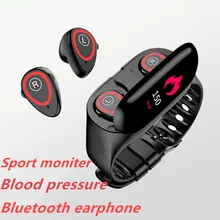Новые M1 беспроводные Bluetooth наушники с монитором сердечного ритма стерео наушники гарнитура длительное время ожидания спортивные часы браслет для мужчин