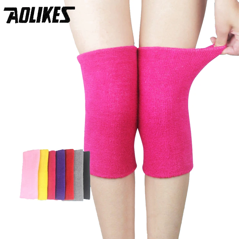 

1 Piece Towel Knee Support Double Warm Kneepad 7 Colour Longer Thicker Knee Pads for Resist the Cold Leg Arthritis Injury
