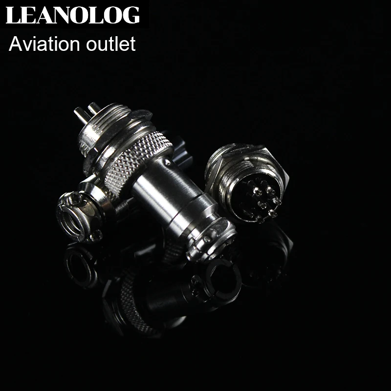 

4 Set Air Outlet Connector Copper Plating Silver GX16 2 or 7 Core/Pin Aviation Outlet Plug Adapter Socket