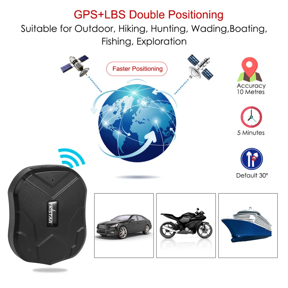 GPS المقتفي سيارة 90 أيام الاستعداد Tkstar TK905 GPS محدد للماء GPS تتبع المركبات 2G المغناطيس جهاز مراقبة الصوت ويب مجانية التطبيق
