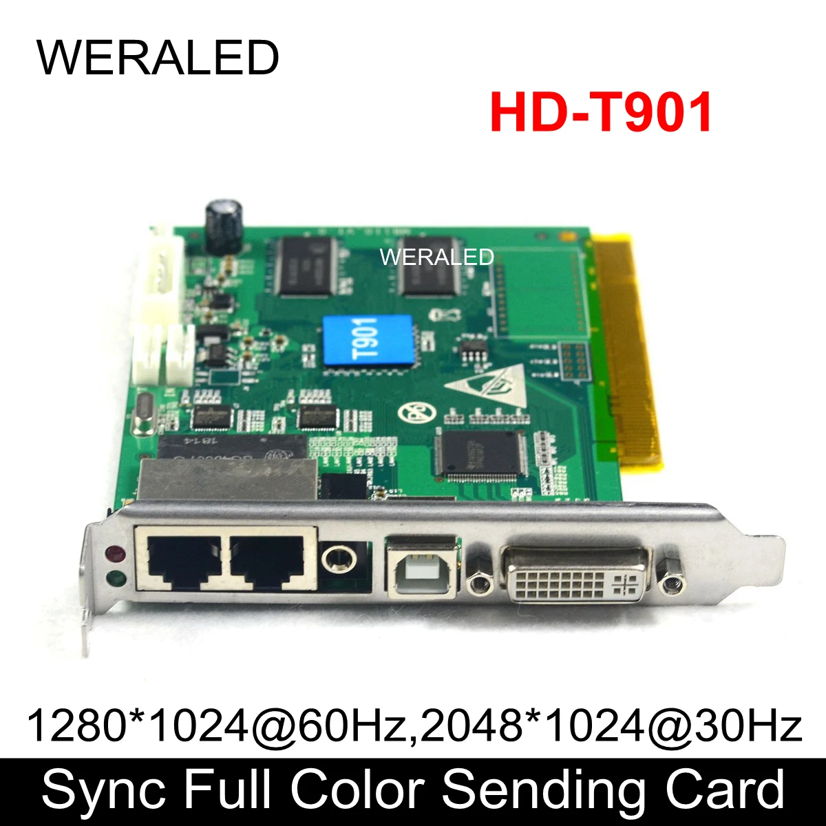 Cartão de Envio Controlador de Vídeo Parede de Vídeo Huidu Hd t901 Synchronous Full Color Rgb Levou Suporte P2.5 p3 p4 p5 p6 P7.62 p8 P10 Levou