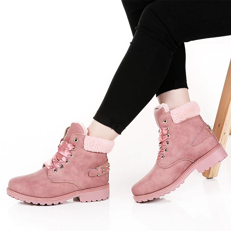 Fashion Women Boots 2018 Warm Fur Snow Boots Ankle Boots Women Shoes