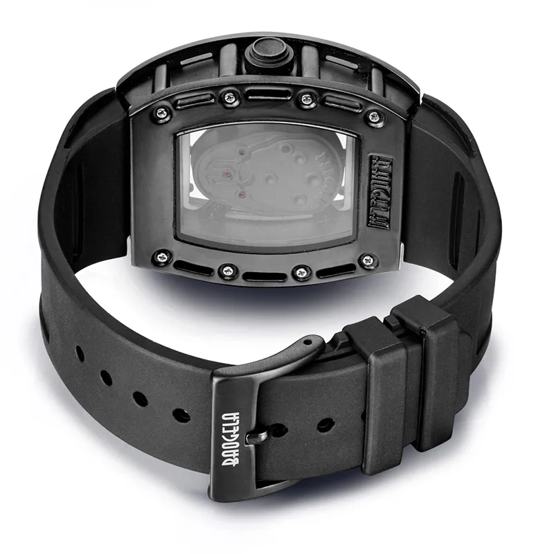  Baogela Pirate Skull Style Men Watch Silicone Luminous Quartz Watches Military Wateproof Skeleton W