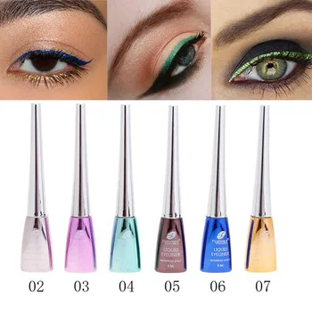 

Farres colorful eyeliner 6 colors black blue purple brown eye liner waterproof long lasting matte liquid eyeliner tattoo AM035