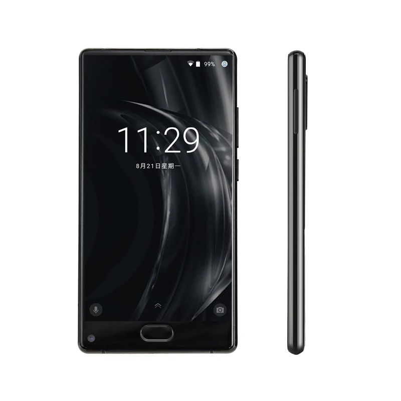 DOOGEE Mix Lite 4G смартфон сенсорный Android 7,0 MTK6737 четырехъядерный 2G+ 16G 13MP отпечатков пальцев Celular 5,2 дюймов мобильный телефон 3080mAh - Цвет: Black