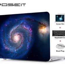 Для Apple Macbook Pro retina 12 13 15 жесткий чехол Корпус ноутбука+ крышка клавиатуры+ пленка для экрана+ пылезащитные заглушки Air 11 13