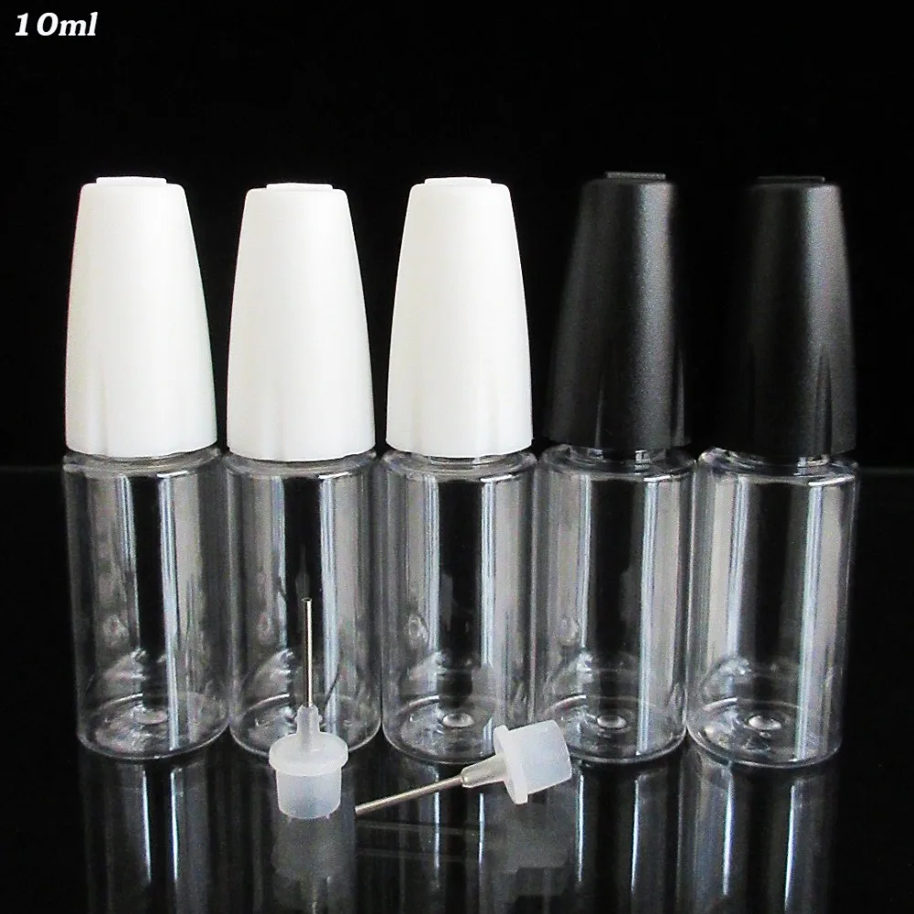 2018New Design 10ML Dropper Bottle,Tip with Steel Needle PET Empty