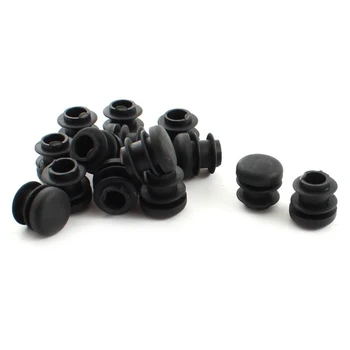 

15Pcs Black Plastic Blanking End Cap Round Tube Insert Pipe Bung 16mm