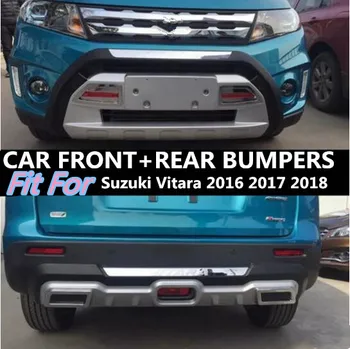 

High Quality ABS CHROME CAR FRONT+REAR BUMPERS PROTECTOR GUARD SKID PLATE FIT FOR Suzuki Vitara 2016 2017 2018 2019