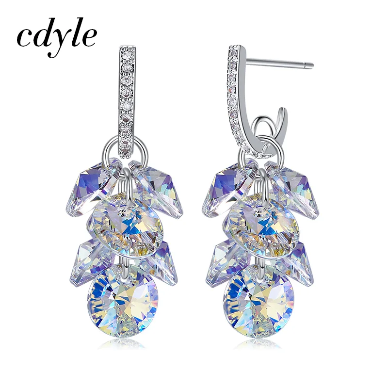 

Cdyle Embellished with crystals Vintage Austria Rhinestone Boucle D'oreille Earring Bijoux Earrings Women Jewelry