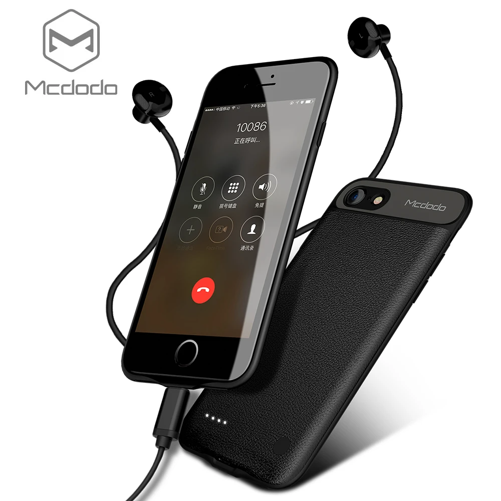 Kopen Mcdodo Acculader Gevallen voor iphone 7 Batterij Case Draagbare Draadloze Oplader voor iphone 7 Batterij Case Power Slim Case