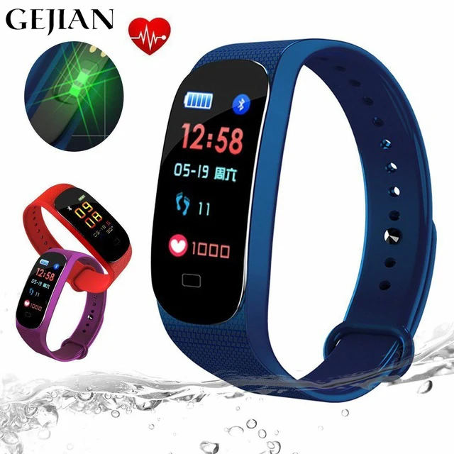 

GEJIAN 2019 new smart watch activity tracker with heart rate pedometer watch smart bracelet Bluetooth sports unisex smart watch