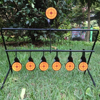 

Outdoor Air Gun Shooting Archery 7-Disc Heavy Steel Resetting Target Increases hunting and shooting tactical skills