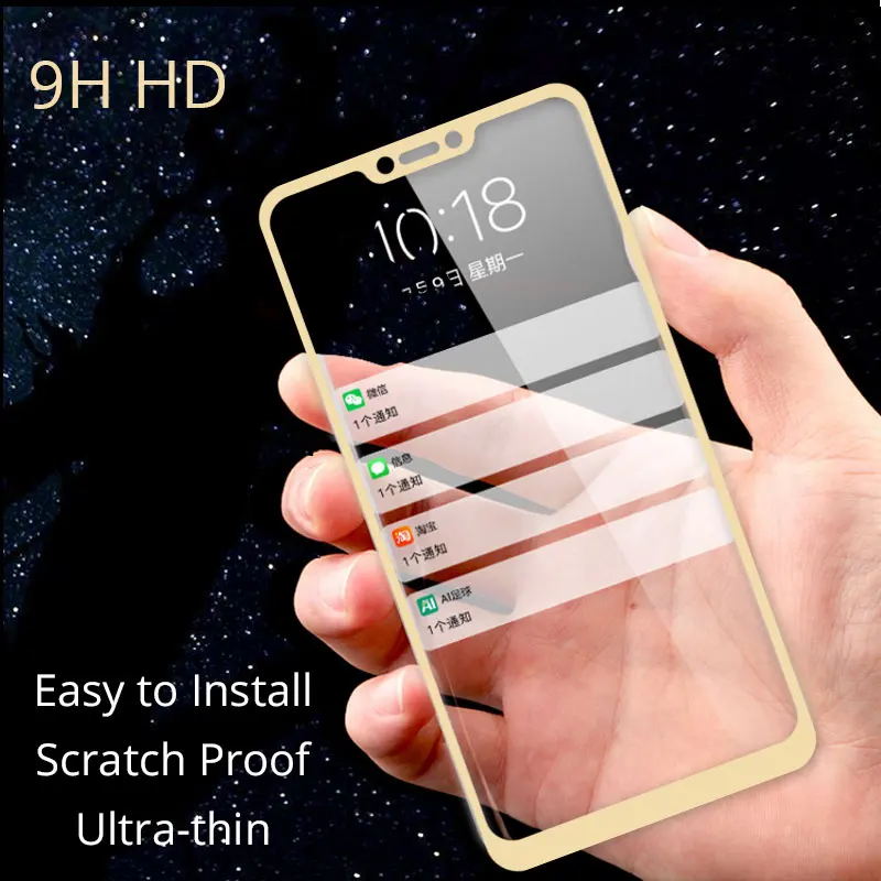 Защитная пленка для экрана телефона Vivo Y81 закаленное стекло с полным покрытием