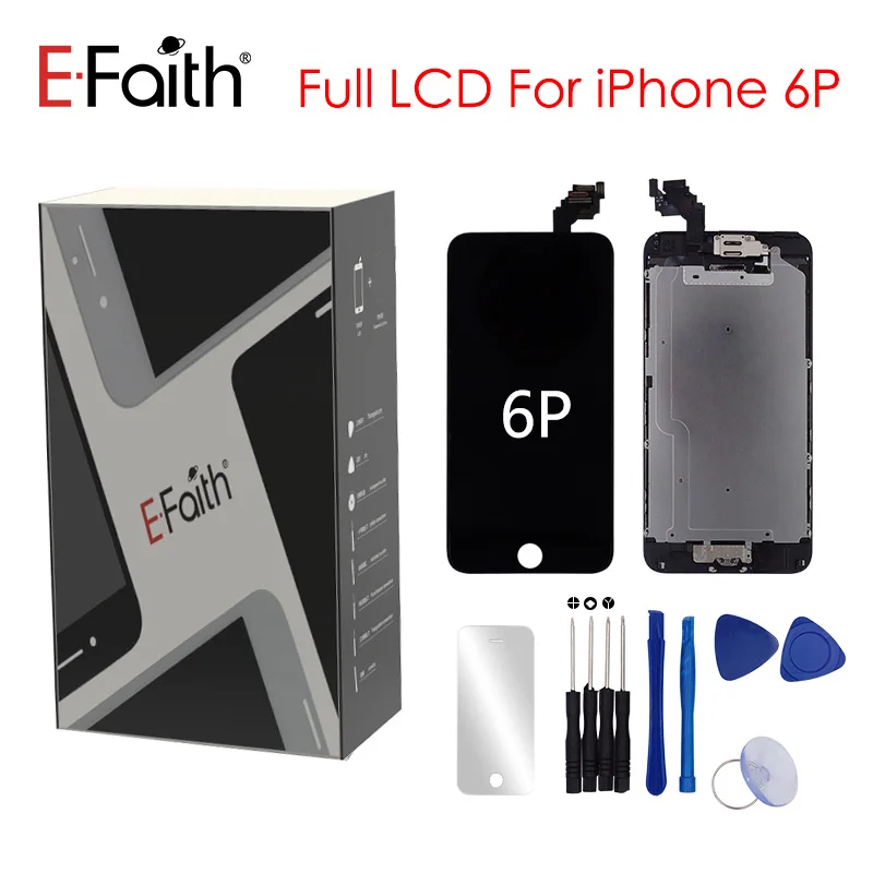 

1pc EFAITH AAA Quality Full Set LCD Display For iPhone 6p with 3D Touch Screen With Home button And Front camera