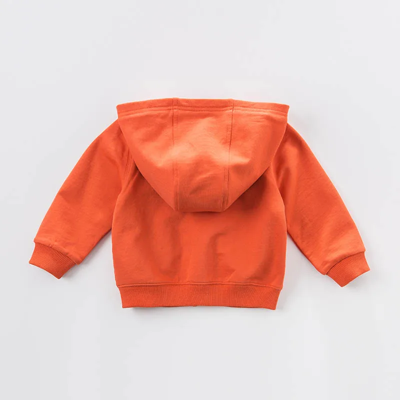 Dba6454 Дэйв Белла Весна для маленьких мальчиков fashionorange куртка с капюшоном дети Дети младшего возраста высокое качество одежды
