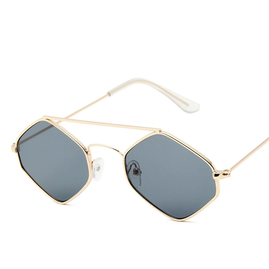 

Candy Colors Sunglasses Unisex Fashion Hexagon Sunglasses Double Beam Small Size Eyeglasses UV400 Glasses Gafas De Sol Mujer