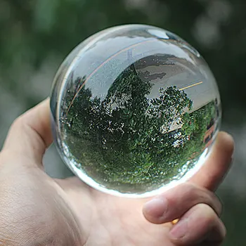 

4 size Beautiful Sphere Photography Lensball Background Decor Crystal Ball Glass Crystal Clear Lens Ball