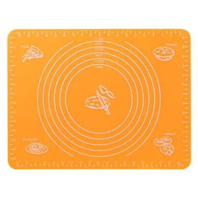 YuryFvna 30 см x 40 см силиконовый коврик для выпечки многоразовый коврик для раскатки теста Настольный коврик термостойкий Коврик для раскатки теста с измерениями - Цвет: Orange