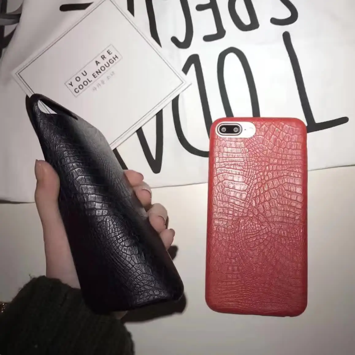 Роскошные Чехлы из искусственной кожи с крокодиловым змеиным принтом для iphone X XS 7