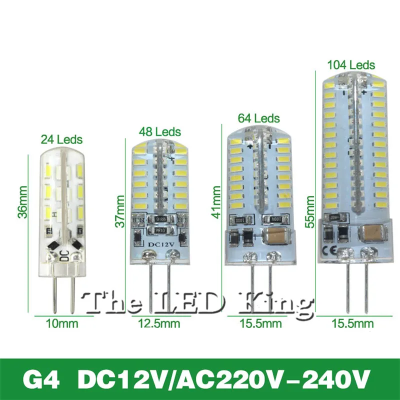 LED Corn Bulb G9 G4 220V 7W 9W 10W 12W SMD2835/3014 Bulb Crystal Silicone Candle