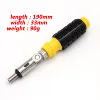 1pcs 6.35mm Screwdriver Multi-functional Ratchet Portable Wrench  1/4 Yellow Handle Hexagonal Screw Driver 180 Degree Switch ► Photo 2/5