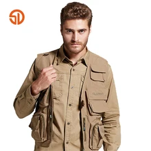 Sd-осенний Открытый походный жилет для рыбалки Мужской Свободный дышащий Мульти Карманный жилет для фотографии мужская куртка без рукавов