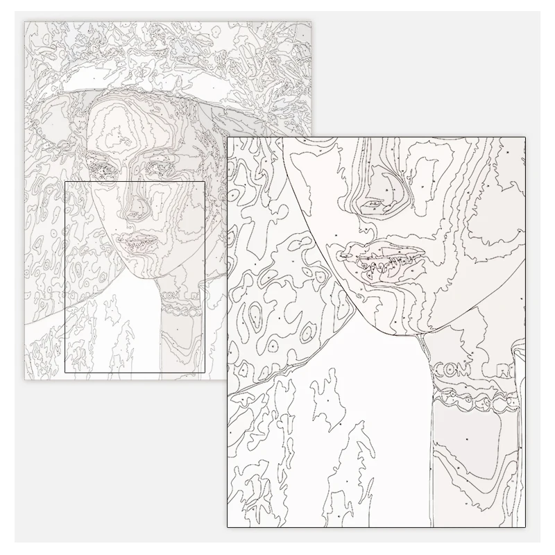 Personalised Paint By Numbers Photo Custom DIY Oil Painting By Number Picture Drawing Canvas Portrait Family Children Pets Photo