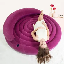 191 см х 53 см подушка с высоким подголовником с Флокированной спинкой полулежащий круглый диван ленивый Досуг двойной надувной диван-кровать, секс-кровати