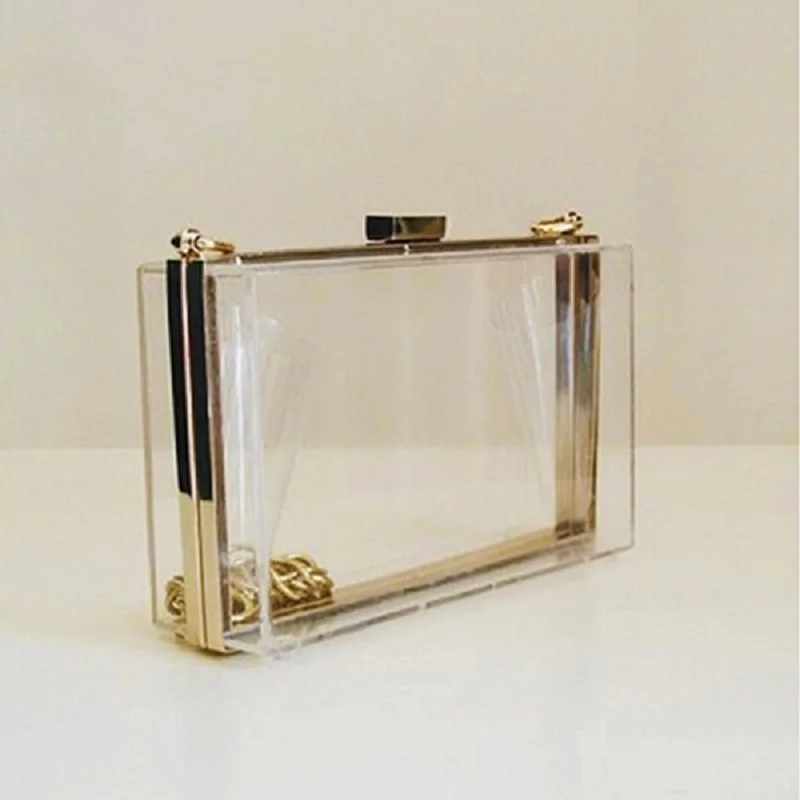 transparent box clutch