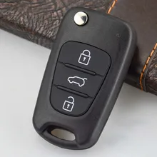 OkeyTech Auto Car Key Shell For Hyundai I30 I40 I20 IX35 For Kia Sportage Cerato Picanto Rio K2 K5 3 Button Flip Folding Housing