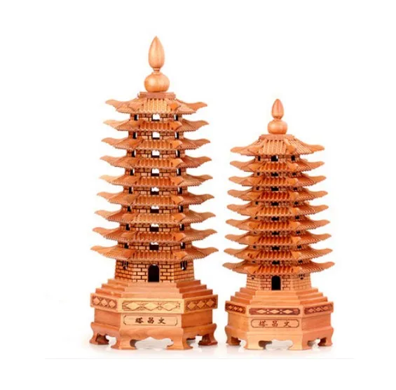 YM 309 Nine layer tower of Wenchang украшения из натурального дерева 9 этажная пагода | Дом и сад