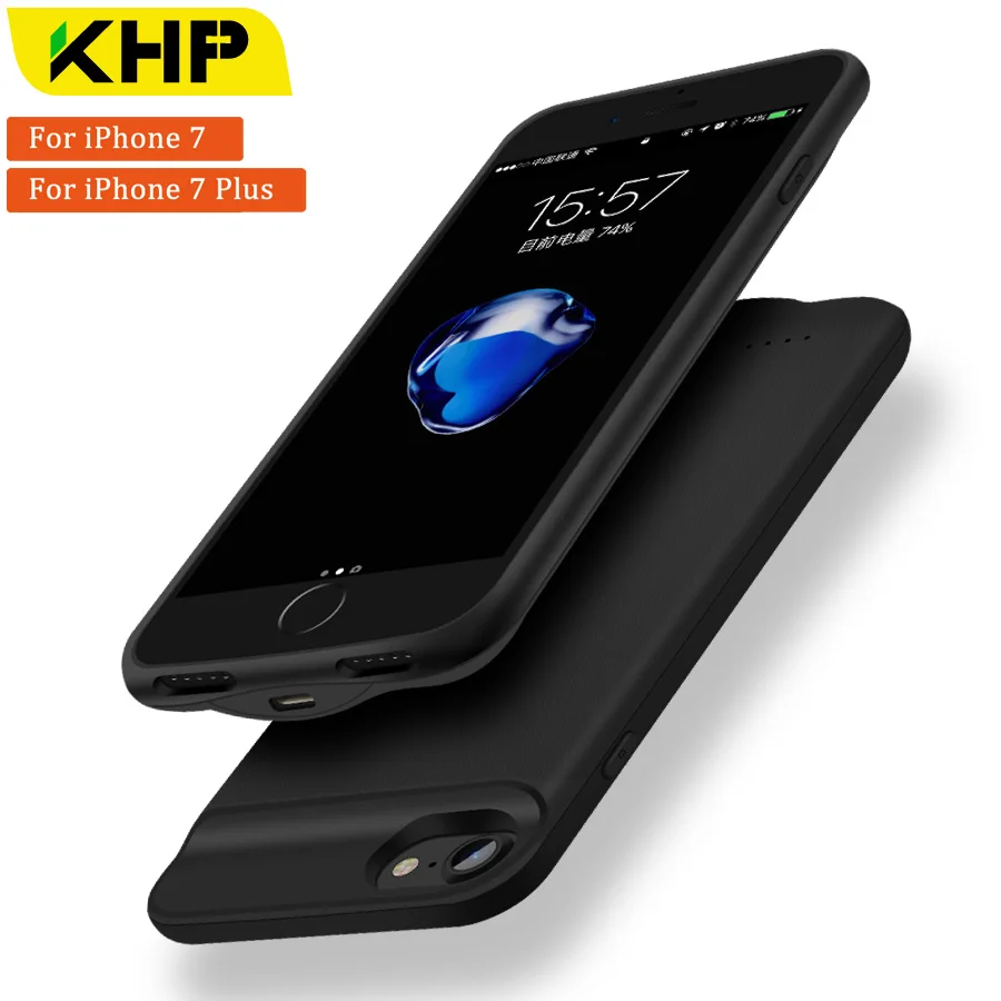 Goedkoop 2018 KHP Nieuwe Batterij Oplader Voor iphone 7 Plus Case 2500 3200 mAh Slanke Power Bank Case Externe batterij Case PowerBank