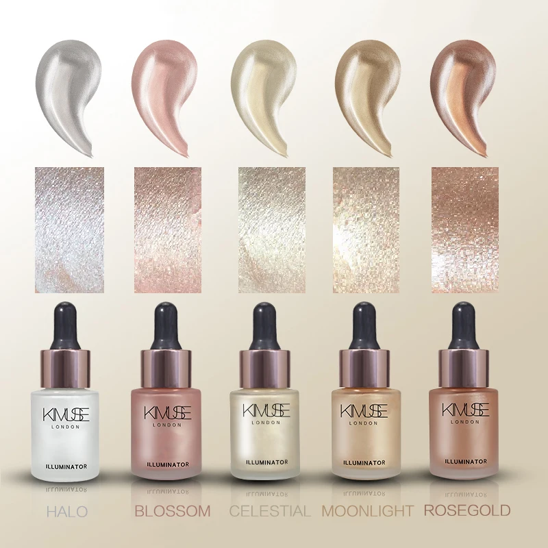 

New 5Color Dropper Highlighter Makeup Liquid Easy Wear Facial Eye Brightener 3D Stereoscopic Repair Liquid Highlighter Cosmetics