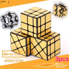 Mofangjiaoshi Fisher зеркало Windmirror зеркала магический куб Золотой Серебряный Матовый горячий колесный зеркальный куб 3x3x3 странная форма подарки