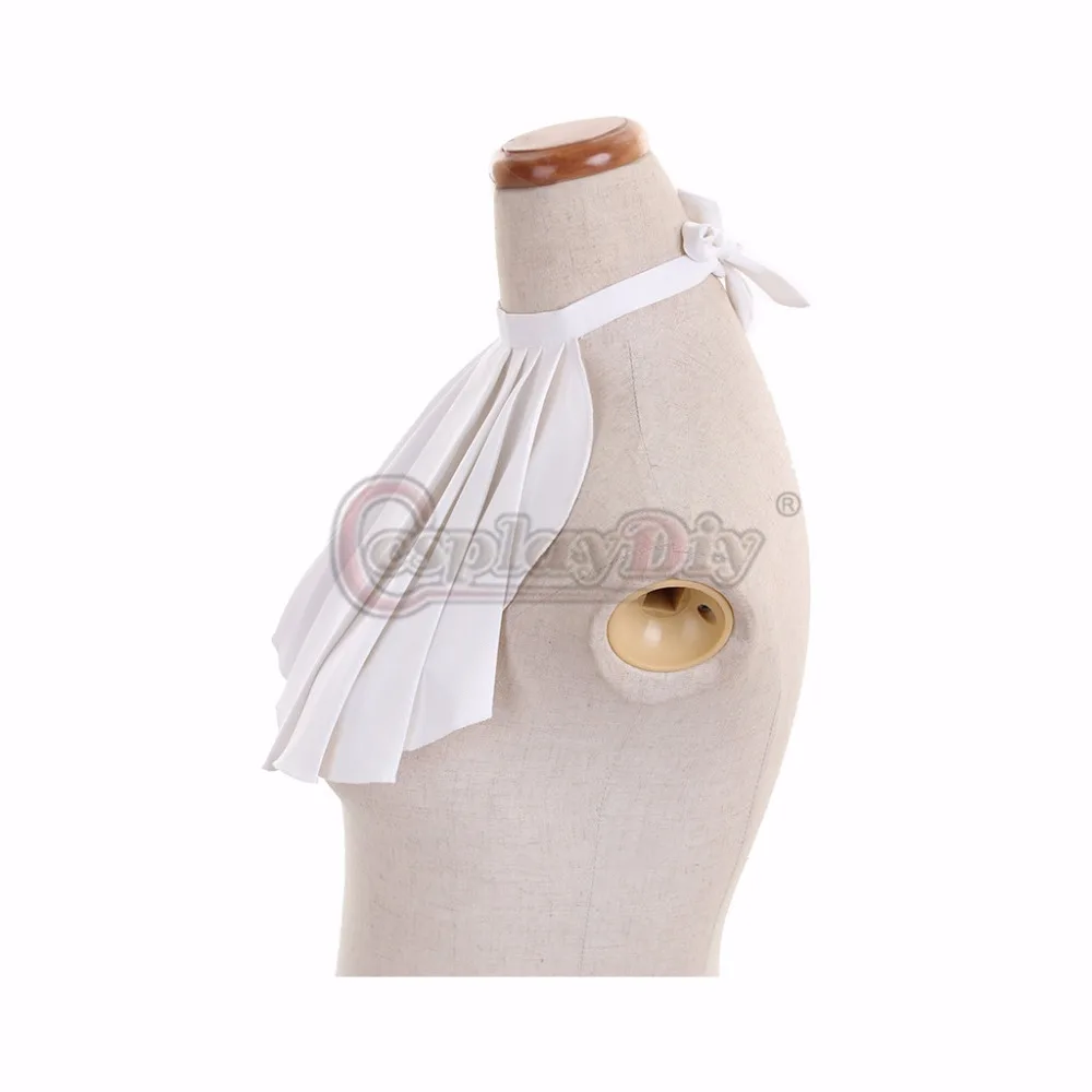 Cosplaydiy 18  丮 ׼ Jabot Neck Tie ߼ Mens Black Jobot Tie Cosplay Prop ׼ Ÿ L320