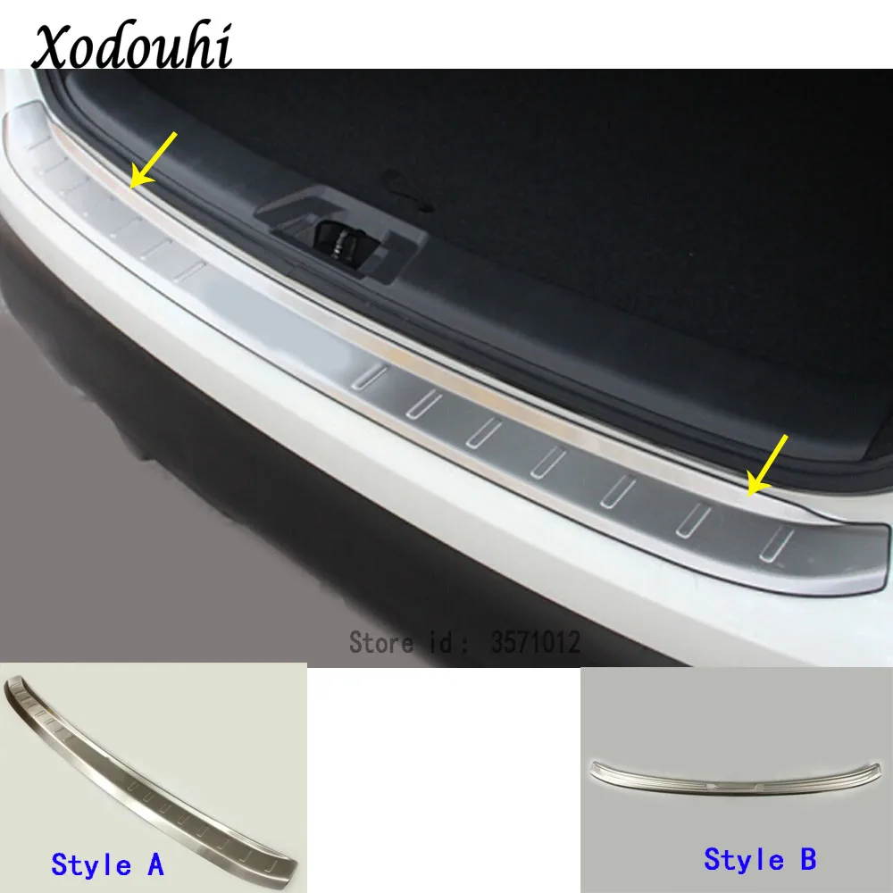 Car cover Stainless Steel outside Rear back Bumper trim plate trunk